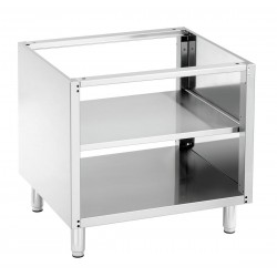 Soubassement 600, acier inoxydable, dimensions 600x550x580 mm.