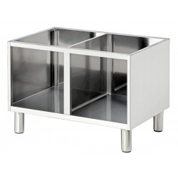 Soubassement en acier inoxydable, dimensions 800x535x560 mm.