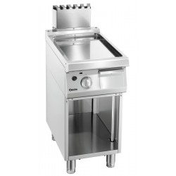 Plaque grill gaz, acier inoxydable, 7 kW, 700x400x850 mm.