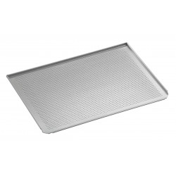 Plaque perforée en aluminium, dimensions 433x333x10 mm.
