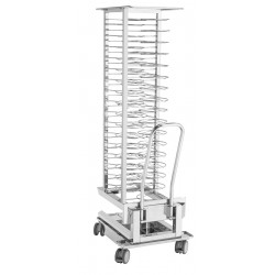 Chariot à assiettes Gigasteam 50T, dimensions: 850x560x1753 mm.