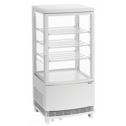 Mini vitrine réfrigérée 75L, dimensions: 425x429 mm, blanche.