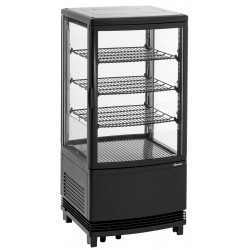 Vitrine réfrigérée noire, 75L, dimensions: 425x429 mm.
