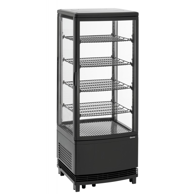 Mini vitrine réfrigérée noire, 98L, dimensions: 425x429 mm.