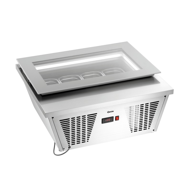 Vitrine à glaces, dimensions: 867x735x377 mm, capacité 4x6,5L-F.