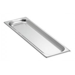Bac GN en acier inoxydable, dimensions 530x162x20 mm.