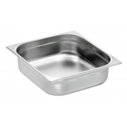 Bac GN inox 18/10, 9L, 354x325x100mm, norme EN 631.