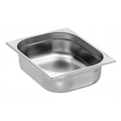 Bac GN en acier inoxydable, 6,50 L, norme EN 631. Dim : 325 X 265 X 100 mm