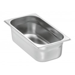 Bac GN en acier inoxydable, 4L, norme EN 631. Dim : 325 X 176 X 100 mm
