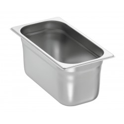 Bac GN en acier inoxydable, 5,75 L, norme EN 631. Dim : 325 X 176 X 150 mm