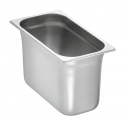 Bac GN en acier inoxydable, 7,80 L, norme EN 631. Dim : 325 X 176 X 200 mm