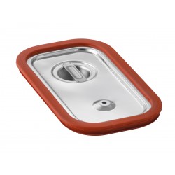 Couvercle 1/4GN en acier inoxydable, 265x162x20 mm.