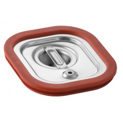Couvercle 1/6GN en acier inoxydable, 176x162x20 mm.