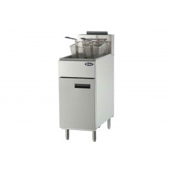 Friteuse 1 cuve haut rendement : 40kg frites/h - GAZ -  Dim :   395x765x1128 mm
