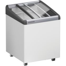Conservateur glaces, couvercles vitrés inclinés, 135L