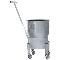 Chariot inox pour cuve de...