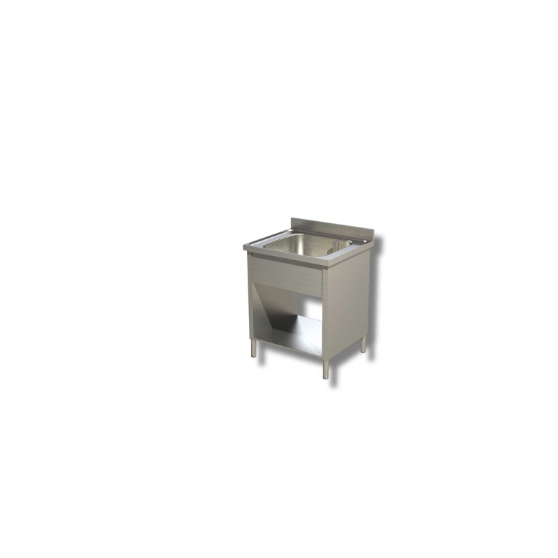 Bac de plonge sur placard de rangement ouvert Dim : 70 x 70 x 85 cm Bac de plonge sur placard de rangement ouvert Dim : 70 x 70 x 85 cm