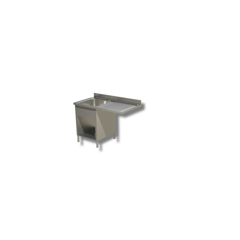 Plonge bac à gauche sur rangement ouvert et passage lave vaisselle à droite Dim : 140 x 60 x 85 cm Plonge bac à gauche sur rangement ouvert et passage lave vaisselle à droite Dim : 140 x 60 x 85 cm