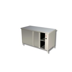 Meuble bas centrale maintien chaud sur placard 2 Niv. de rangement Dim : 130 x 60 x 85 cm