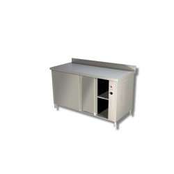 Meuble bas adossé maintien chaud sur placard 2 niveaux de rangement Dim : 180 x 70 x 85 cm