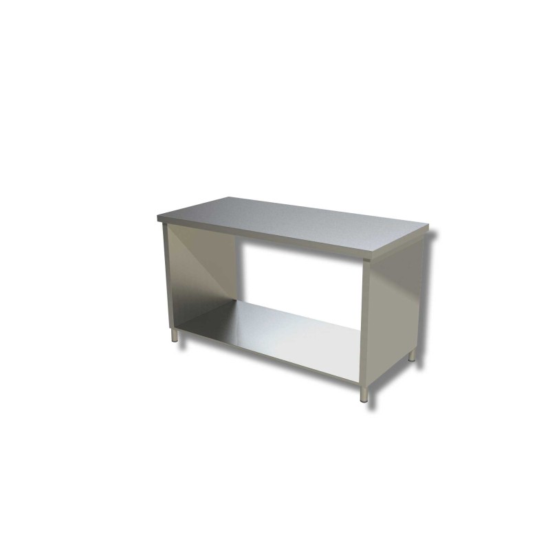 Meuble Bas centrale en Inox – Structure Ouverte traversante Dim : 160 x 60 x 85 cm Meuble Bas centrale en Inox – Structure Ouverte traversante Dim : 160 x 60 x 85 cm