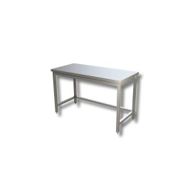 Table inox centrale AISI 304 Dim : 40 x 70 x 85 cm