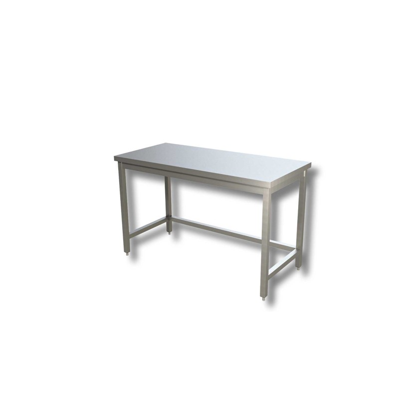 Table inox centrale AISI 304 Dim : 40 x 70 x 85 cm