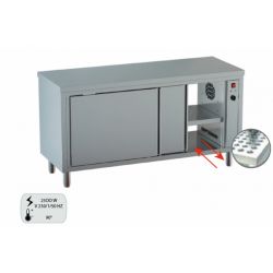 Meuble bas central maintien chaud sur placard 2 Niv. de rangement traversant Dim : 200 x 70 x 85 cm