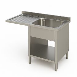 Plonge bac à droite sur rangement ouvert et passage lave vaisselle à gauche Dim : 120 x70 x 85 cm