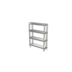 Etagère de rangement perforées pour égouttoir ouvert 3 niveaux Dim : 80 x 50 x 180 cm