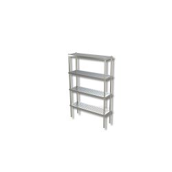 Etagère de rangement perforées pour égouttoir ouvert 3 niveaux Dim : 110 x 60 x 200 cm