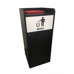 Poubelle snack en bois 100L