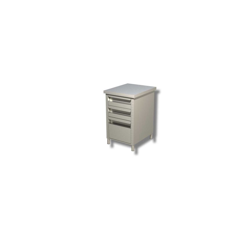 Meuble 3 tiroirs (2 petit 1 grand) adossé Dim : 50 x 60 x 85 cm Meuble 3 tiroirs (2 petit 1 grand) adossé Dim : 50 x 60 x 85 cm