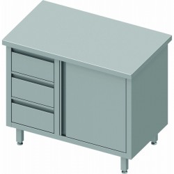 Meuble Bas Inox central - 2...