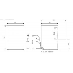 Lave-verres - 14 litres - STEELTECH DG - Panier 450 x 450 mm - COLGED