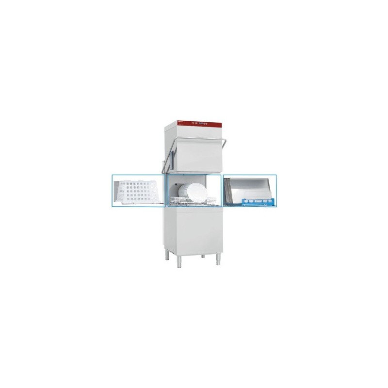 Lave-vaisselle & batteries à capot, panier 600x500 mm + Adoucisseur en continu