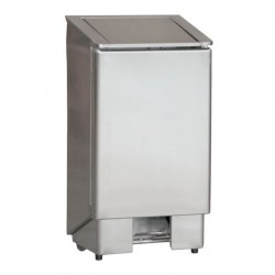 Poubelle cuisine inox HACCP carénée 100 litres