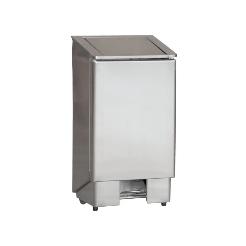 Poubelle cuisine inox HACCP carénée 100 litres