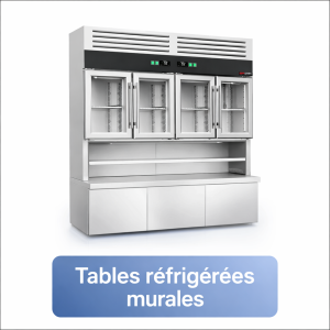 Table réfrigérée avec étagère murale réfrigérée