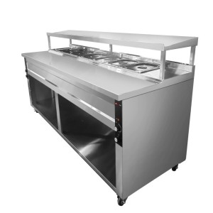 Table de préparation à tacos / crousty avec bain-marie intégré