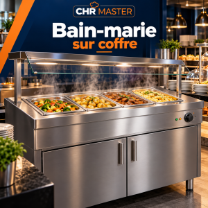 Bain-marie sur coffre / Vitrine bain-marie sur coffre