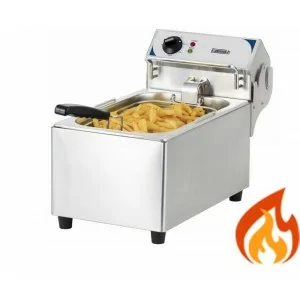 Friteuse pro gaz 1 ou 2 cuves 8 litres P. 650 mm modèle de table - Bartscher